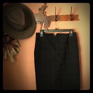 Merona Black Pencil Skirt, Size 4